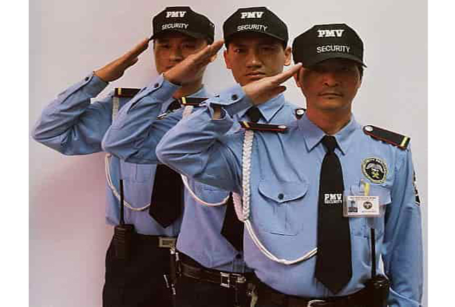 May đồng phục bảo vệ